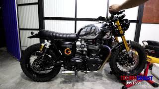 Triumph T120 zard full passing Xpipe magnaflow DECAT sound [upl. by Nathaniel]