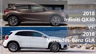 2018 Infiniti QX30 vs 2018 MercedesBenz GLA technical comparison [upl. by Cirre]