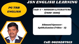 Edmund Spensers Epithalamion Video 3 jsnenglishlearning [upl. by Rodd440]