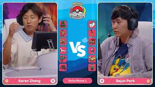 Aaron Zheng vs Sejun Park  2024 Pokemon Worlds Video Game Championship Day 1 Swiss Round 2 [upl. by Enala]