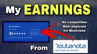 My earnings from Routenote  Free music distribution  routenote payment proof [upl. by Nelyt147]