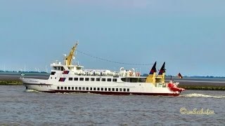 Inselfähre WAPPEN VON BORKUM IMO 7525918 Emden Ferry boat [upl. by Acissev]