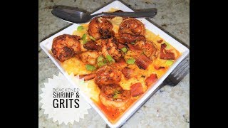 Blackened Shrimp and Grits  Shrimp and Grits Recipe [upl. by Raamaj]