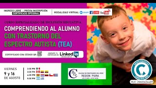 📚CURSO COMPRENDIENDO AL ALUMNO CON TRASTORNO DEL ESPECTRO AUTISTA TEA 👨‍💼 [upl. by Fanchie879]