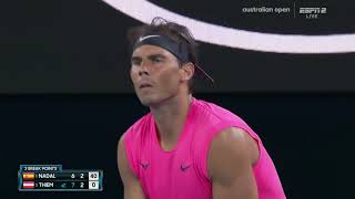 Nadal v Thiem  AO 2020 QF HL [upl. by Ermina]