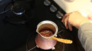 MADEN SUYUYLABOL KÖPÜKLÜ TÜRK KAHVESİ NASIL YAPILIR  Turkish coffe whit mineral water [upl. by Hayifas]