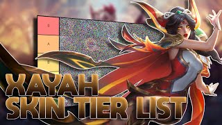 TIER LIST DAS SKINS DA XAYAH MUITA PENA [upl. by Doniv]