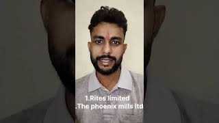 Bonus stocks Rites stocks Phoenix stocks Ex Date trading stockmarket [upl. by Eittocs]