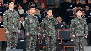 BTS V performs a song after meeting with military officials [upl. by Mayne]