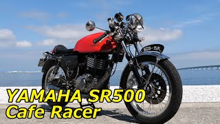 YAMAHA SR500カフェレーサー 海沿いを走る [upl. by Lebatsirhc421]