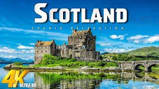 Scotland 4K  Explore Stunning Landscapes amp Castles Inspirational Cinematic Music  4K Video UHD [upl. by Hploda]