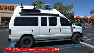 Ford Econoline Van 3quot RTZ spring spacer leveling kit  cheap inexpensive budget lift for ESeries [upl. by Munroe257]