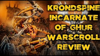 KRONDSPINE INCARNATE OF GHUR Warscroll Review [upl. by Brenden150]