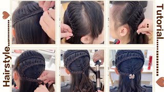 Elegance French Braided Open Perfect Curls✅ hairstyle viralvideo Girlsstylebeauty GirlsPower [upl. by Enybor]