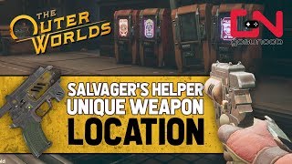 Salvagers Helper Unique Weapon Location  Outer Worlds Groundbreaker Weapon [upl. by Asilenna]