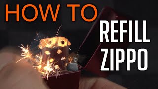 How to refill Zippo Lighter [upl. by Nimajaneb]