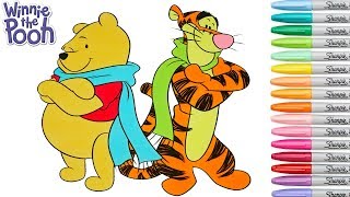 Winnie the Pooh Coloring Book Pages Tigger Disney Rainbow Splash [upl. by Erehpotsirhc]