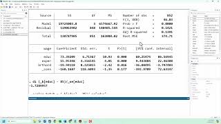 Stata Basics t Tests on Regression Coefficients [upl. by Web]