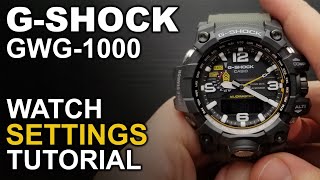 GShock Mudmaster GWG1000  Setting the Time amp Date Tutorial [upl. by Oilicec]