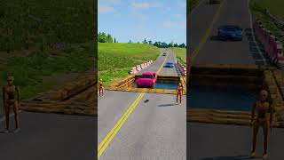 Cars vs Big Water Pit 2 BeamNG Drive [upl. by Moffat]