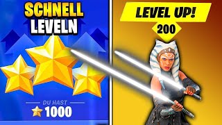 ⭐ SCHNELL LEVEL 200 amp EASY XP TRICK in NEUER SEASON 4  Fortnite Tipps Tricks Deutsch [upl. by Kciredohr]