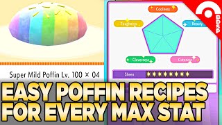 Easy Poffin Recipes for Every Stat Pokemon Brilliant Diamond amp Shining Pearl [upl. by Kolb922]