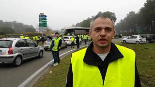 Gilets jaunes  Manfred Galbert explique pourquoi il manifeste ce 17 novembre à MontdeMarsan [upl. by Elyag]