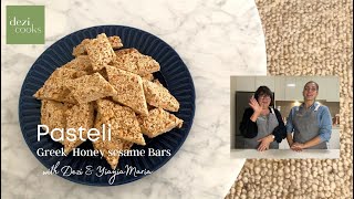 Pasteli Easy to make delicious Greek Honey Sesame bar [upl. by Aetnahc945]