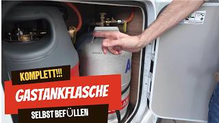 Gastankflasche von Campko an der Tankstelle selbst befüllen 2024 [upl. by Warfourd]