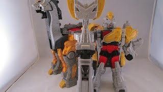 Titano Charge Megazord Review amp Comparison Power Rangers Dino Super Charge [upl. by Sorgalim]