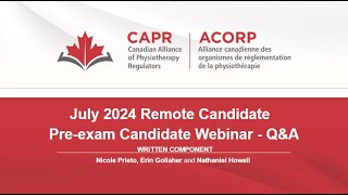 July 2024 Remote Proctored PreExam Candidate Webinar QampA Session [upl. by Walke453]