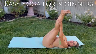 10 MINUTE BEST BEGINNERS YOGA FOR HAPPY BABY POSE [upl. by Ylrehc803]