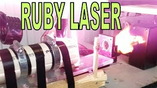 Giant 13kJ RUBY LASER CANNON Test Shots and Overview [upl. by Hemetaf]