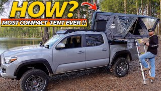 New SUPER COMPACT Rooftop Tent  TON of Room Inside  SKYLIGHT 2024 Overland Build [upl. by Glass]