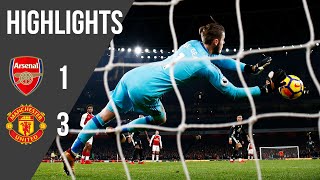 Arsenal 13 Manchester United  Premier League Highlights 1718  Manchester United [upl. by Nyrmac]