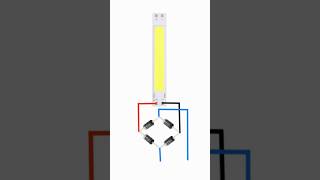 Non polarity led circuit  electroniccircuit Electronics shorts [upl. by Kerin]