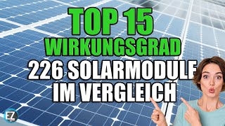 Solarmodule Wirkungsgrad Vergleich  Welches Solarmodul hat den höchsten Wirkungsgrad [upl. by Harpp]