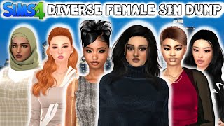 Diverse Female Sim Dump 2 Patreon  Sims 4 CAS  CC Folder amp Sims Download [upl. by Alesiram]