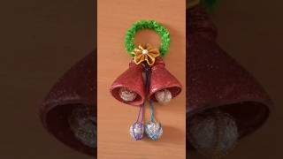 DIY  How to make Christmas Bell🔔  Christmas decoration ideas christmas shortvideo christmasbell [upl. by Atterahs]