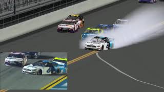 Ryan Newman 2020 Daytona 500 Crash NR2003 Reenactment [upl. by Cirdes]