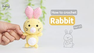 478  Rabbit Amigurumi 13  Crochet Animal  Amigurumi Beginners Tutorial  Amibuzz [upl. by Mosa385]