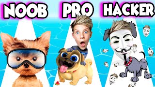 NOOB vs PRO vs HACKER In DOGGY RUN ALL LEVELS Prezley [upl. by Einttirb]