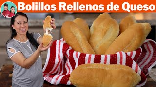 Bolillos Rellenos de Queso y Chile Jalapeño  para acompañar Sopas Lentejas y Frijoles [upl. by Aileve982]