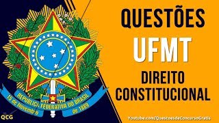 10 Questões de Direito Constitucional UFMT [upl. by Hodges869]