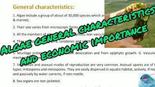 Algae general characteristics and economic importance  2024  English [upl. by Bethezel]