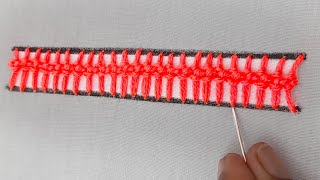 New Simple Border Line Stitch for Beginners  Border Line Embroidery Classes for Beginners [upl. by Cioban272]