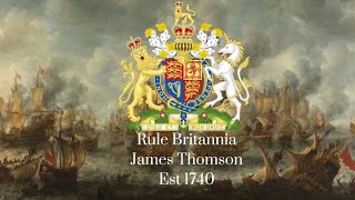 Rule Britannia  British Patriotic Song With Lyric [upl. by Refotsirc45]