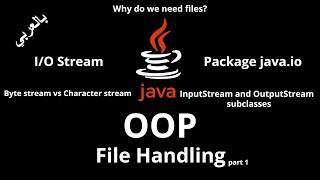 067 JAVA  File Handlingjavaio Byte amp Character stream InputStream amp OutputStream subclasses [upl. by Nhguavahs]