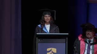 UniSQ Toowoomba Graduation Ceremony Valedictorian – Shameta Sivagurunathan  130 PM 25 June 2024 [upl. by Tuhn479]