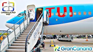 TRIP REPORT  TUI A Real Holiday Flight ツ  LondonGatwick to Gran Canaria  Boeing 737 [upl. by Keeryt]